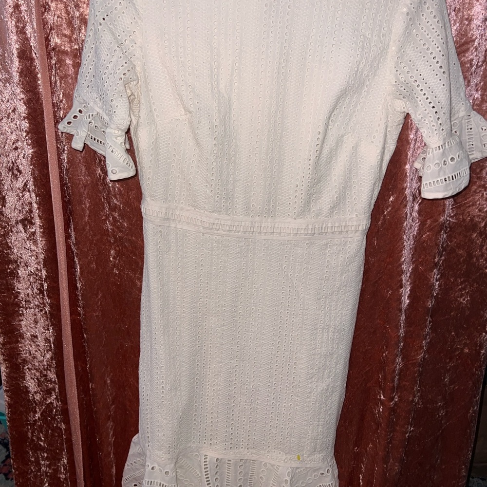 Graduation dress? Banana Republic Cream Eyelet Ruffled Sleeve Dress - Size 2